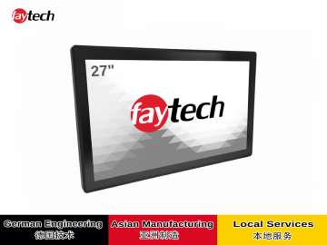 飞帆泰27寸电容触摸显示器 1920x1200 全贴合技术, 表面防眩光, 10指多点触控, USB触控接口, 支持Windows /Android/Linux/mac系统, 正面IP65, 背面IP