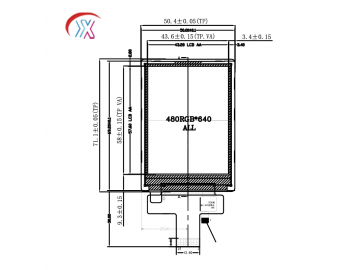 2.8寸MIPI分辨率480*640竖屏户外监测彩屏小尺寸电容触摸屏ST7789