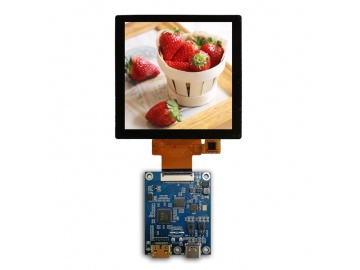 4寸正方形显示屏 带触摸 720*720 30PINS MIPI OTP 配HDMI驱动板