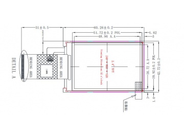 2.4寸TFT液晶显示屏 240*320 TN液晶屏 350亮度 40PIN CPU 工业液晶屏