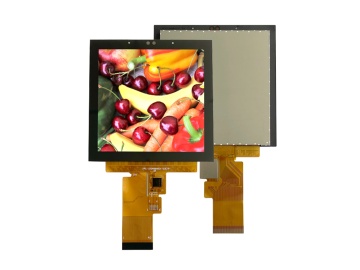 4寸TFT液晶显示屏 480*480 IPS液晶屏 40PINS TTL 350亮度 带电容触摸 正方形液晶屏