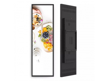 37.6寸条形广告机, 1920*540, 450NITS长条商场货架广告机 壁挂广告机 商业显示器 条状液晶显示器