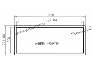 22.2寸条形广告机, 1920*729, 450NITS广告机 商业显示器 条状液晶显示器 高亮商业显示器 地铁线路标牌