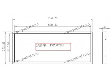 29.3寸条形广告机, 1920*708, 450NITS广告机 商业显示器 条状液晶显示器 高亮商业显示器 地铁线路标牌