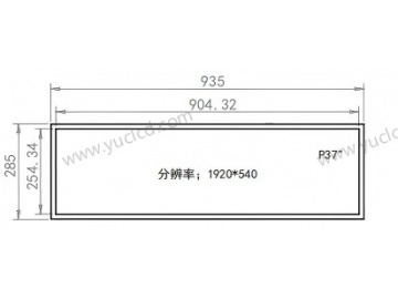 37寸壁挂广告机, 1920*540, 450NITS 条状液晶显示器 地铁线路标牌 触摸显示器 户外智能公交站牌 高亮显示器