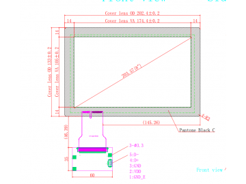 8寸电容式触摸屏液晶显示器触摸屏USB接口应用于机器人、军工、车载、医疗、工业等行业