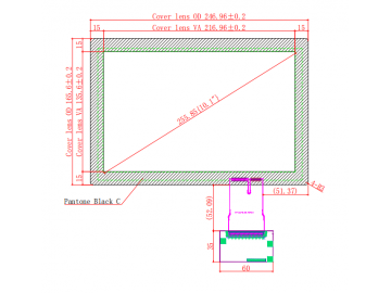 10.1寸电容式触摸屏液晶显示器触摸屏USB接口应用于机器人、军工、车载、医疗、工业等行业