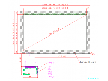 11.6寸电容式触摸屏液晶显示器触摸屏USB接口应用于机器人、军工、车载、医疗、工业等行业