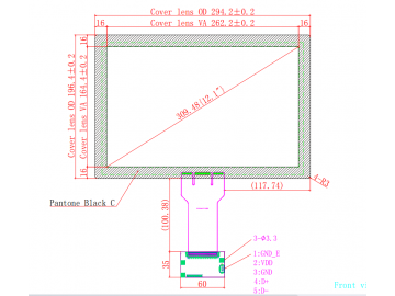 12.1寸电容式触摸屏液晶显示器触摸屏USB接口应用于机器人、军工、车载、医疗、工业等行业
