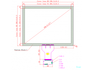 15寸电容式触摸屏液晶显示器触摸屏USB接口应用于机器人、军工、车载、医疗、工业等行业
