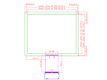 17寸电容式触摸屏液晶显示器触摸屏USB接口应用于机器人、军工、车载、医疗、工业等行业
