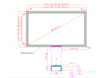 24寸寸电容式触摸屏液晶显示器触摸屏USB接口应用于机器人、军工、车载、医疗、工业等行业