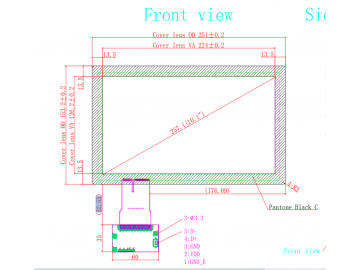 10.1寸电容式触摸屏液晶显示器触摸屏USB接口应用于机器人、军工、车载、医疗、工业等行业