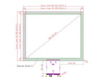SY-19寸电容式触摸屏液晶显示器触摸屏USB接口应用于机器人、军工、车载、医疗、工业等行业
