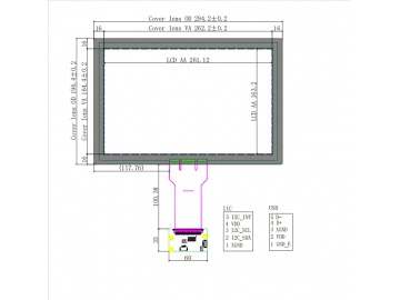 12.1寸触摸屏模组 1024*768 500亮度 LVDS G121ICE-L01 带电容触摸显示模组 框贴模组