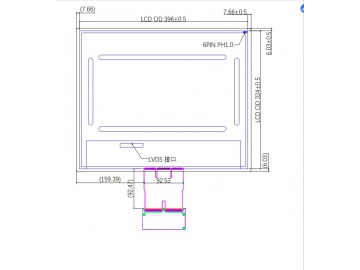 19寸触摸屏模组 1280*1024 250亮度 30PINS LVDS DV190E0M-N11 显示模组 框贴模组 带电容触摸