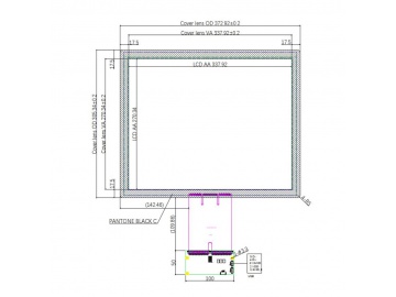 17寸触摸屏模组 1280*1024 350亮度 30PINS LVDS G170EG01_V1 显示模组 框贴模组 带电容触摸