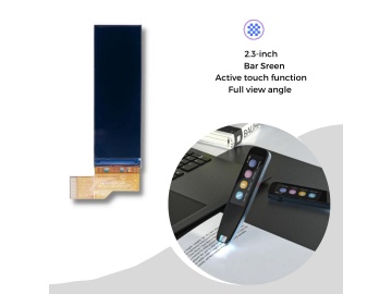 2.3" TFT显示屏IPS条形液晶屏 100x310分辨率MCU接口, 用于智能翻译笔词典笔