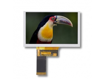 5.0" TFT显示屏, IPS液晶屏, RGB接口, 高亮, 阳光下可见, 800x480分辨率, 户外设备用