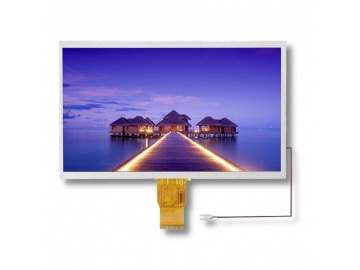 10.1" TFT显示屏, TN液晶屏, RGB24bit接口, 1024x600分辨率, 高亮, 用于户外 医疗 交通设备