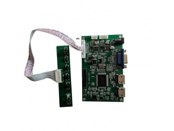 10.1寸TFT显示屏控制板, 支持HDMI X 2/VGA, LCD控制板, 支持多种LCD分辨率, 用于工业显示屏, 一体机