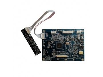 8寸TFT显示屏控制板, RGB 50-pin/Dual 30-pin to VGA/CVBS x 2, LCD控制板, 支持显示屏像素最大800&times;480, 用于显示屏信号转换, 一体机