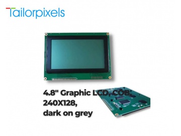 240x128图形LCD模组, FSTN显示屏, 正显, 透反射式LCD, 8080 8bit, COB LCD, 工业仪表