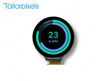 1.6" 圆屏, IPS液晶屏, TFT彩色显示屏, MIPI接口, 带触摸屏, 400x400分辨率, 用于智能手表