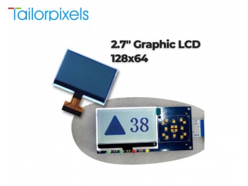12864单色图形显示屏, FSTN LCD显示器, 半透半反式LCD, COG LCD, MPU接口, ST7567, 可定制显示屏