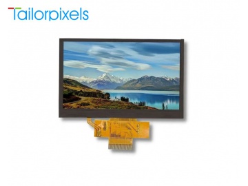 4.3" TFT显示屏, IPS液晶屏, RGB接口, 宽温, 高亮, 480x272分辨率, 用于户外设备