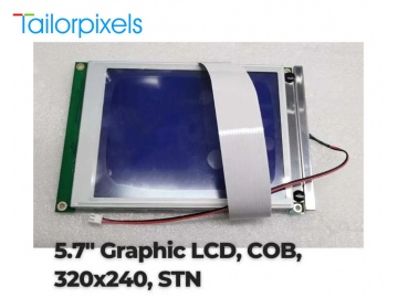 320x240 图形显示器, STN LCD, COB显示器, RA8835P4N, 8080 8BIT, 蓝膜STN, 工控设备
