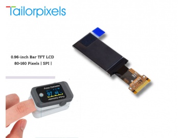 0.96" 竖屏, IPS液晶屏, TFT彩色显示屏, SPI接口, 80x160分辨率, 用于血氧仪