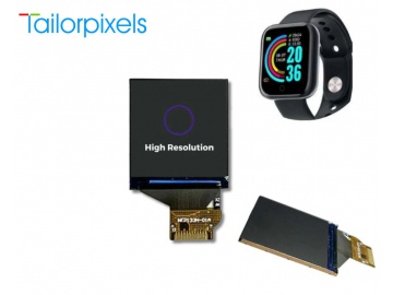 1.3" 方屏, IPS液晶屏, TFT彩色显示屏, SPI接口, 240×240分辨率, 用于可穿戴设备、智能手表