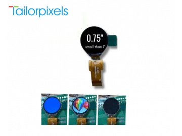 0.71" TFT显示屏160x160, IPS液晶屏, 圆形显示屏, SPI/MCU接口, 用于家电控制旋钮屏