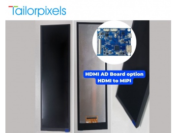 8.8" 长条屏480x1920, IPS液晶屏, TFT彩色显示屏, MIPI接口, 可搭配HDMI板, 电容屏