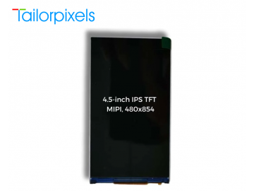 4.5" 竖屏, IPS液晶屏, TFT彩色显示屏, MIPI接口, 480x854分辨率, 用于商业设备