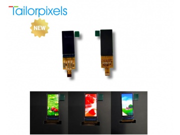 0.95英寸AMOLED显示屏, 条形屏, SPI, 120×240像素, 适用于智能手表、健身追踪器、无线耳机盒