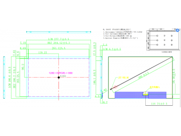 ZXGL121008 12.1寸 1280X800 40PIN LVDS接口 1000亮度 户外宽温 高亮屏模组