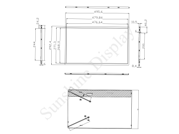 工业模组高亮户外使用21.5寸液晶显示屏模组1920X1080 分辨率