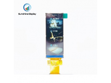 2.86 英寸 376x960 600 cd/m2 彩屏 液晶显示屏 MIPI 接口 工控屏