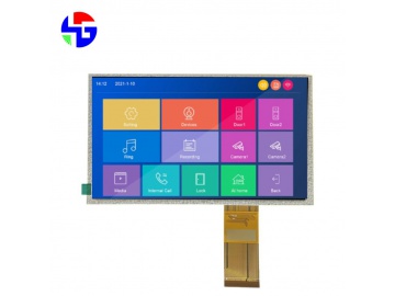 8.0英寸液晶面板 800*480 60PINS RGB TN液晶屏 6点钟