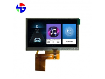 4.3英寸TFT LCD RGB IPS 480x272分辨率 电阻式触摸屏 270cd/m²