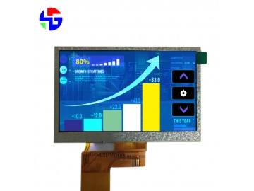 4.3英寸IPS TFT LCD IPS 480x272 1000cd/m2高亮度 NV3047 RGB接口