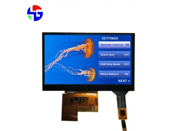 5.0英寸TFT LCD 标准显示屏 800x480分辨率 40PINS TTL 350cd/m²