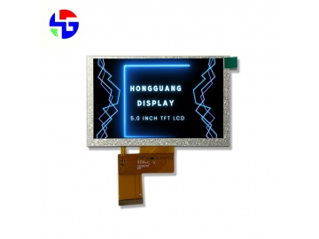 5.0 英寸TFT LCD 模块 800x480 1000亮度 40PINS RGB
