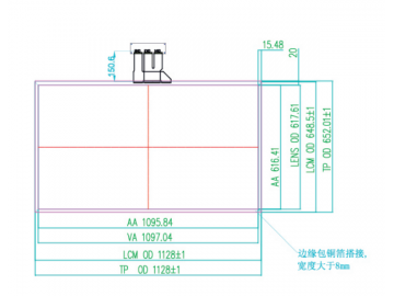 50寸国产防眩屏蔽电容触摸加固显示模块 屏蔽 满足军工要求