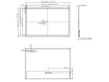 10.1寸1920x1200分辨率1500亮度2.8mm厚度超薄液晶显示屏