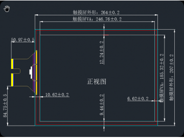 12.1寸电容触摸屏  G+G  多点触摸  4:3  USB  工业电容屏  国产方案