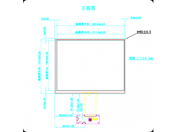10.4寸电容触摸屏 G+G 多点触摸 4:3 USB 车载电容屏 工业/商业电容屏 多功能盖板可定制