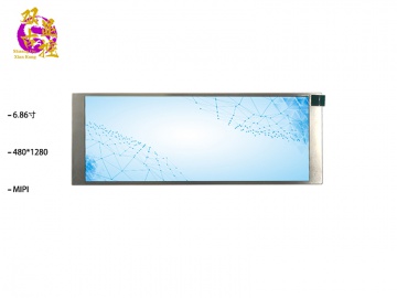 双古显控 6.86寸TFT液晶屏 IPS屏 480*1280 40PIN MIPI接口 9:16 可配全贴合 触摸（条形广告机、车载屏、工业仪器、家电、玩具、医疗类用TFT液晶显示屏）